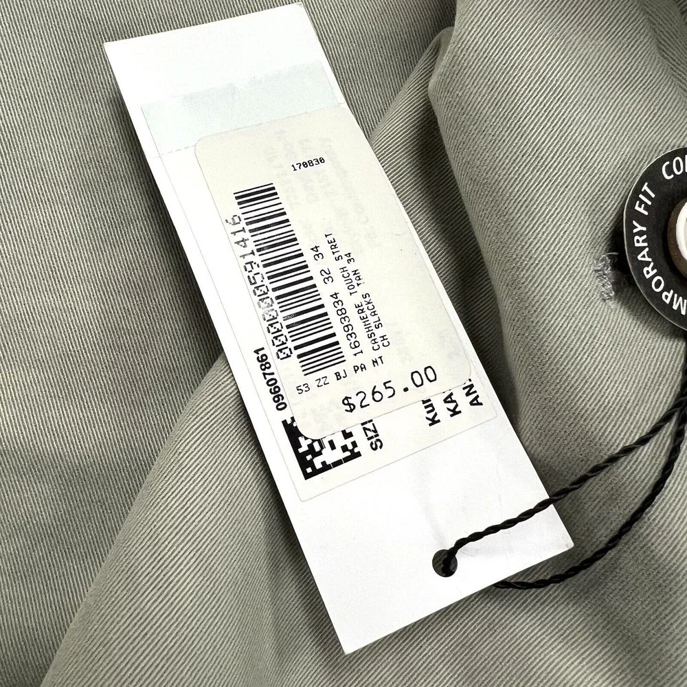 Bullock & Jones Mens Tan Slacks Pants Size 32 NWT